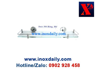 Kệ kiếng cường lực Inox 304 - KK 09