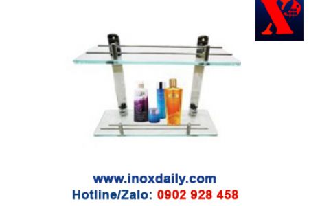 Kệ kiếng 2 tầng Inox 304 - KK 19