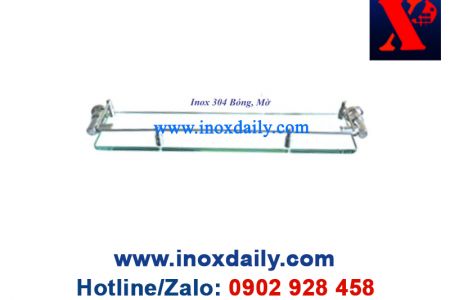 Kệ kiếng cường lực Inox 304 - KK 06