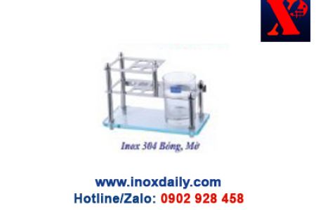 Kệ bàn chải Inox 304 úp ly đơn - LBC 16
