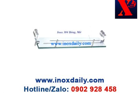 Kệ kiếng cường lực Inox 304 - KK 05