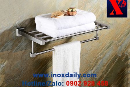 Máng khăn 2 tầng đa năng Inox 304