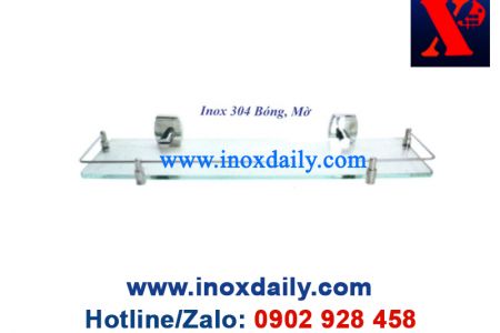 Kệ kiếng cường lực Inox 304 - KK 11