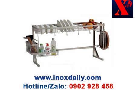 Kệ sóng chén 7 tấc 1 tầng Inox 304 - KC 20